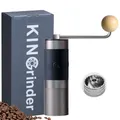 Produktbild: KINGrinder K0 Gerader Grif Manuelle Kaffeemühle mit 140 einstellbaren Mahlgraden für Aeropress, French Press, Drip, 20-25 g Fassungsvermögen
