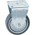 Produktbild: DÖRNER+HELMER Bockrolle, Thermoplastischer Kunststoff (TPE), silberfarben, mit Platte