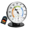 Produktbild: TFA Dostmann Präzisions Thermo-Hygrometer 45.2033, Analog, Weiß | Raumklimakontrolle mit Komfortzonen, Luftfeuchtigkeitsmesser, deutsches Familienunternehmen