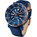 Produktbild: Vostok Europe Herrenuhr Lunokhod 2 Automatik mit Lederband NH35A Blau/Rosegoldfarben 620E632