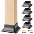 Produktbild: VEVOR 4er-Set Aufschraubhülse Pfostenträger Pfostenschuh Pfosten 153x153x62mm
