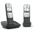 Produktbild: Gigaset L36852-H2830-B101 Duo Schnurlostelefon schwarz mit Anrufbeantworter Festnetztelefon (DECT)