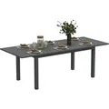 Produktbild: Outsunny Gartentisch  Aluminium Grau 220L x 90B x 73H cm