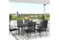 Produktbild: Outsunny Gartentisch 160/220x90 cm, für 6-8 Personen (rutschfest Buffettisch, 1-St., Wetterfest Balkontisch Erweitert), für Garten, Terrasse Balkon Grau