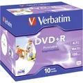 Produktbild: 10er Multipack Verbatim 43508 DVD+R Rohling 4.7 GB 10 St. Jewelcase Bedruckbar