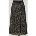 Produktbild: Zero Midirock mit Allover-Animal-Print in BLACK, Größe 38