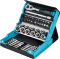 Produktbild: HAZET SmartCase Steckschlüsselsatz 2200SC-2 I 50-teiliges Werkzeug Steckschlüssel-Set, Antrieb: Sechs- und Vierkant 6,3 mm (1/4 Zoll), mobiler Werkzeugkoffer Made in Germany