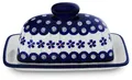 Produktbild: Bunzlauer Keramik Butterdose 19x11x8,6 cm für 100-125g Kräuterbutter Dekor 166a