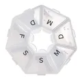 Produktbild: Lifemed Wochen-Pillendose mit 7 Fächern Wochendispenser 7,5 x 7,5 x 1,7 cm weiß