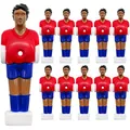 Produktbild: eyepower 11 Tischkicker Figuren 13mm - Spanien Trikot Rot Blau - Tisch Fussball Kicker Figuren - Tisch Fussballspiel Zubehör Fußball Kickertisch Ersatzteile Tischfussball Figuren Kicker Tisch