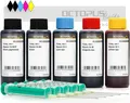 Produktbild: Druckertinte für Epson 33, Expression Premium XP-530, XP-630, XP-830 CMYK 5x 100 ml
