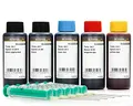 Produktbild: Druckertinte kompatibel für Epson 33, Epson Expression Premium XP-530, XP-540, XP-630, XP-635, XP-640, XP-645, XP-830, XP-900, XP-7100 Nachfülltinte, Druckerfarbe, Nachfüllfarbe (kein OEM) 5X 100 ml
