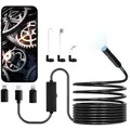 Produktbild: VEVOR Endoskopkamera mit Licht, 1920P HD-Endoskop für Android & iOS, Inspektionskamera mit 8 LED-Leuchten & 5 m langem Kabel, 2-fachem Zoom