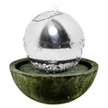 Produktbild: Köhko 30 cm Kugelbrunnen 21008 aus Edelstahl mit LED-Beleuchtung und Harzbecken