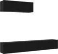 Produktbild: vidaXL TV-Schrankset 3 pcs Schwarz Eichen-Optik Holzwerkstoff