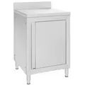 Produktbild: vidaXL Gastro-Arbeitstisch mit Schrank 60x60x96 cm Edelstahl
