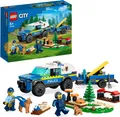 Produktbild: LEGO 60369 City Mobiles Polizeihunde-Training, Polizeiauto-Spielzeug mit Anhänger, Hunde- und Welpenfiguren, Tier-Set für Kinder ab 5 Jahren