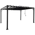 Produktbild: PROREGAL® Pergola Lamellen-Pavillon Anthrazit 8cm-Alu-Gestell Breite 300cm/400cm, BxTxH: 400x300x213 cm 400 cm x 213 cm x 300 cm