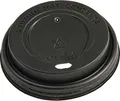 Produktbild: 100 Domdeckel to-go Deckel PS Ø 80 mm schwarz für Kaffeebecher