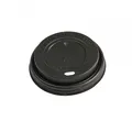Produktbild: 100 Domdeckel to-go Deckel PS Ø 80 mm schwarz für Kaffeebecher