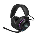 Produktbild: JBL Quantum 910 Over-Ear Gaming Kopfhörer – Wireless 2,4 GHz, Bluetooth 5.2 und 3,5 mm Klinke – Mit Head-Tracking-Funktion, ANC und 39 Stunden Akkulaufzeit – Schwarz
