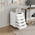 Produktbild: WOLTU Aktenschrank 5 Schubladen 5 Rollen mobiler Rollcontainer Büroschrank Weiß