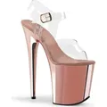 Produktbild: FLAMINGO-808 Damen Sandale von Pleaser, Transparent Roségold , EU 37, US 7 - 37