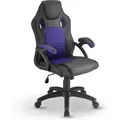 Produktbild: Racing Schreibtischstuhl Montreal - ergonomisch, höhenverstellbar & gepolstert, bis 120 kg - Bürostuhl Drehstuhl pc Gaming Stuhl - violett - Juskys