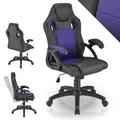 Produktbild: Juskys Racing Schreibtischstuhl Montreal ergonomisch höhenverstellbar & gepolstert 120 kg belastbar Bürostuhl Drehstuhl PC Gaming Stuhl - violett