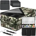 Produktbild: FORTEM Kofferraum-Organizer mit Kühler, zusammenklappbarem Mehrfachfach, faltbarer SUV-Aufbewahrung für Autozubehör für Frauen, rutschfester Boden, Befestigungsgurte, Abdeckung (Wald)