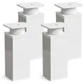 Produktbild: sossai® Möbelfuß Design-Möbelfüße, 4er & 8er Set, höhenverstellbar MFV1, Farbe: Weiß, (4-St), Farbe: Weiß weiß 8 cm