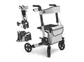 Produktbild: Juskys Rollator Vital faltbar, leicht & höhenverstellbar aus Aluminium bis 130 kg mit Sitz Grau