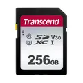 Produktbild: Transcend Highspeed 256GB SDXC Speicherkarte (für Digitalkameras / Photo Box / alltägliche Aufnahmen & Videos / Autoradio) Class 10, UHS-I U3, Video Speed Class V30 für 4K Ultra HD TS256GSDC300S