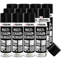 Produktbild: TECPO 12x Multi Schaum Reiniger, 500ml Kfz Reinigungsmittel für Innenraum, Kunststoff, Scheiben, Polster, Glas, Metall Autopflege Aktiv Reiniger