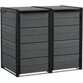 Produktbild: Keter Hideaway 240l Mülltonnenbox, 145x82x120 Cm, Wetterfest, EvotechTM, Mit Kolbenmechanismus, Grau