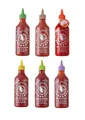 Produktbild: 6er Set Sriracha Hot Chili Sauce ALLE Sorten 6 x 455ml Chilli Soße Scharf