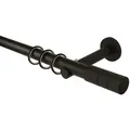 Produktbild: iso-design Gardinenstange Metall Schwarz 25 mm Endstück Jolly Wandmontage, Ø 25 mm, 1-läufig, Fixmaß, Metall schwarz Ø 25 mm x 200 cm