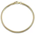 Produktbild: Materia Damen Armband Silber 925 vergoldet 16,5cm Schlangenkette SA-143-16,5cm