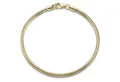 Produktbild: Materia Armband Damen Schlangenkette Gold 3mm SA-143, Sterlingsilber, vergoldet