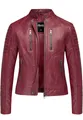 Produktbild: REPUBLIX Damen Echtleder Jacke Biker Zipper Lederjacke RJ-8009 Bordeaux 3XL