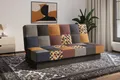 Produktbild: Sofa mit Schlaffunktion und Bettkasten Couch für Wohnzimmer, Polstersofa Wohnlandschaft mit Bettfunktion, Sofagarnitur - Schlafsofa - Cyprus patchwork - Weinrot + Gelb (Bragi 86/68/92/34/16 + M103)