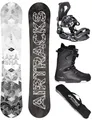 Produktbild: Airtracks Herren Snowboard Set Freestyle Freeride Wide Board Akasha Wide 162 - Snowboard Bindung Master - Softboots Strong ATOP 44 - SB Bag
