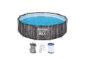 Produktbild: Bestway Framepool Steel Pro MAX™ Frame Pool-Set mit Filterpumpe Ø 366 x 100 cm, Holz-Opt (Set)