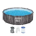 Produktbild: Bestway® Steel Pro MAX™ Frame Pool-Set mit Filterpumpe Ø 366 x 100 cm,Holz-Optik