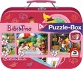 Produktbild: Bibi & Tina Puzzle im Metallkoffer, 2 x 100 Teile, 2 x 150 Teile