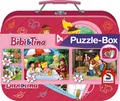 Produktbild: Spiele 56509 Bibi und Tina 4 Kinderpuzzle im Metallkoffer 2x100 und 2x150 Teile