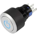 Produktbild: TRU COMPONENTS 1303031 LAS1-AWY-11T/B/12V/P Drucktaster 250 V/AC 3 A 1 x