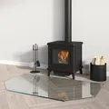 Produktbild: Kaminofen Glasplatte Sechseck 100x60 cm