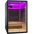 Produktbild: Home Deluxe Infrarotkabine, Schwarz, Holz, 120x190x105 cm, Freizeit, Wellness, Infrarotkabinen