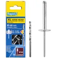 Produktbild: Rapid Blindnieten Großkopf Ø 4,8mm, 6-9mm Klemmbereich, 40 Stk. Aluminium Nieten, Set inkl. Bohrer, für Blindnietzangen